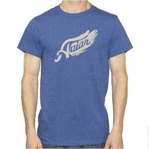 RECOVER Aviar Logo Recover T-Shirt (Short Sleeve) 50-50‎ Blend Size S Color Blue